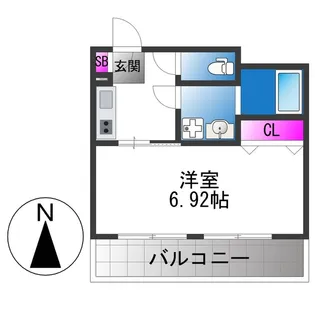 プリエール高井田【9階】の間取り