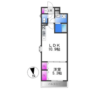 クリエオーレ東石切町【3階】の間取り