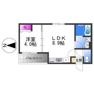 D porta Neige【1階】の間取り