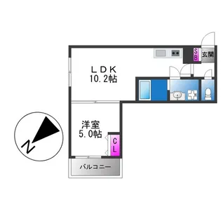セレニティ加美南A棟【1階】の間取り