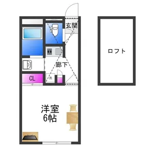 レオパレスポップ【1階】の間取り