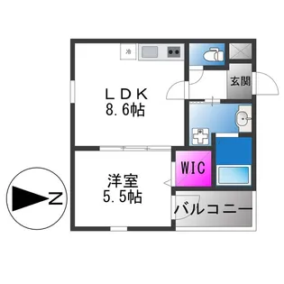 フジパレス花園中央公園南Ⅰ番館【1階】の間取り