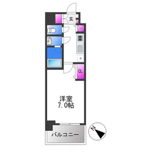 ソルテラスOSAKA EAST GATE【11階】の間取り