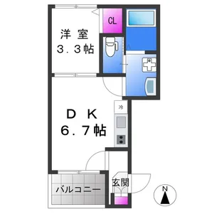 ハーモニーテラス小路東Ⅵ【1階】の間取り