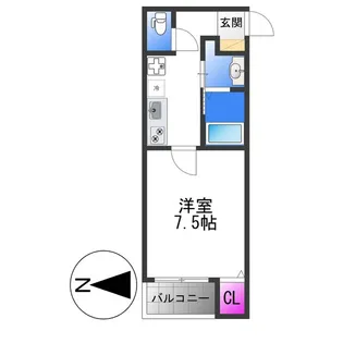 エムフラット衣摺Ⅰ【2階】の間取り
