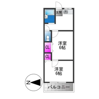 YOUハイム俊徳【1階】の間取り