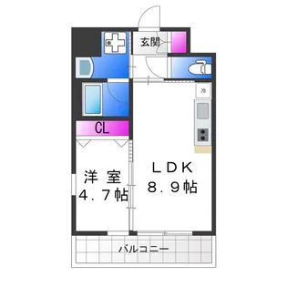 プレジオ布施ASIAN【14階】の間取り