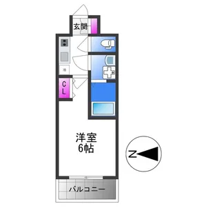 エスリード ザ・グレア大阪【7階】の間取り