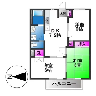 ヴェルディハイツ【1階】の間取り