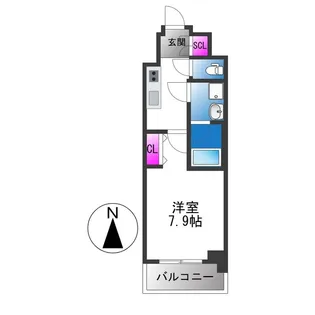 スプランディッド上本町WEST【3階】の間取り