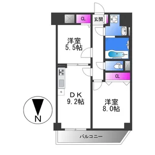 リアライズ今里南【2階】の間取り
