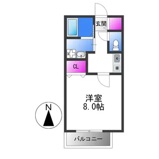 メゾンドゥ長瀬【2階】の間取り