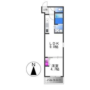 フジパレス俊徳道駅西【1階】の間取り