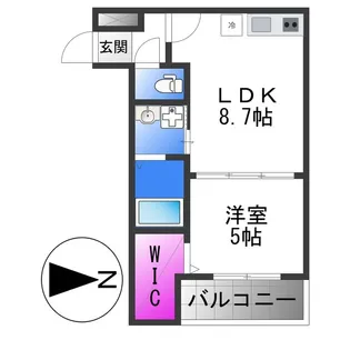 フジパレス瓜生堂Ⅲ番館【1階】の間取り
