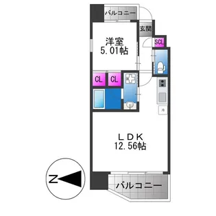 プレジオ玉造【8階】の間取り
