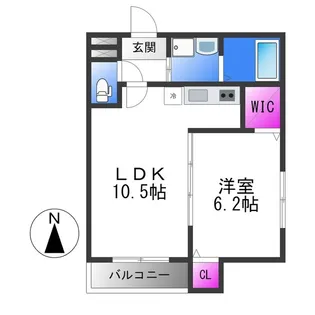 フジパレス花園Ⅱ番館【1階】の間取り