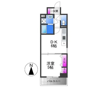 リアライズ鶴橋東Ⅱ【4階】の間取り