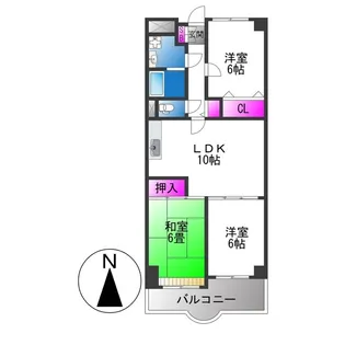センターロイヤル【7階】の間取り