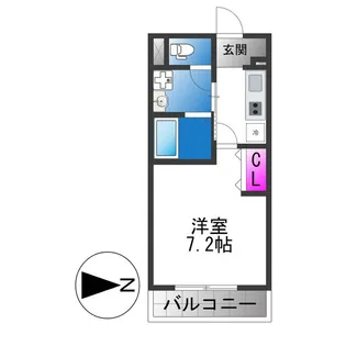ステリア森ノ宮【1階】の間取り