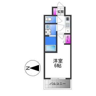 エスリード ザ・グレア大阪【9階】の間取り