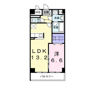 ドミールⅡ オオハマ【1階】の間取り