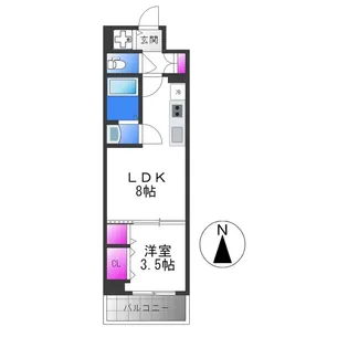 リアライズ南巽【5階】の間取り