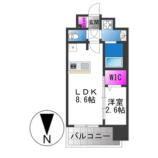 ファステート東大阪アダマス【6階】の間取り
