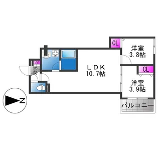 D porta granz【3階】の間取り