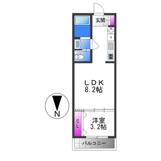 CASA南巽WEST【2階】の間取り