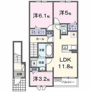 アゼリアⅡ【2階】の間取り
