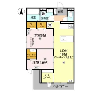 ウエスタンハイツ19【2階】の間取り