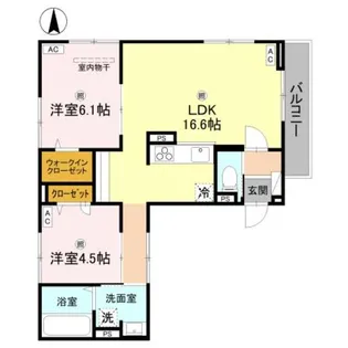 ウエスタンハイツ19【3階】の間取り