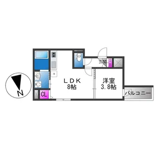 サフィール ロジェ大阪城公園【3階】の間取り