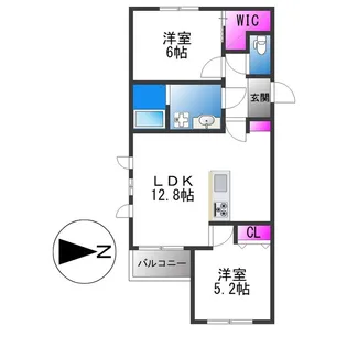リアノーラ平野WEST【2階】の間取り