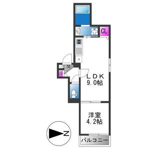 GRAND COLLINE TERADACHO【3階】の間取り