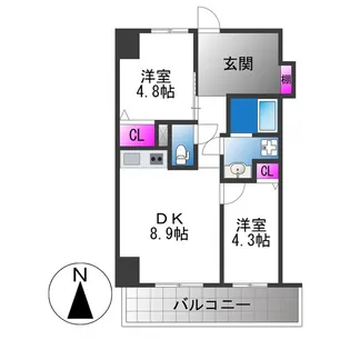 ハイラインⅤ【9階】の間取り