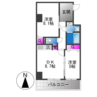 ハイラインⅤ【11階】の間取り