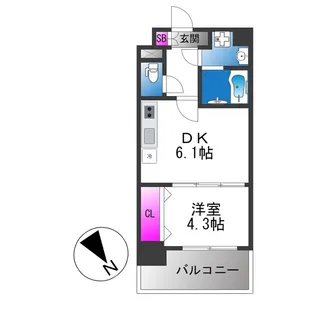 メイクス天王寺南【2階】の間取り