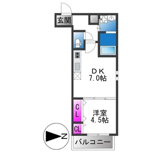 フジパレス吉田ノース【1階】の間取り