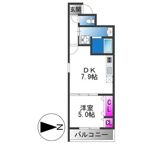 フジパレス吉田ノース【1階】の間取り