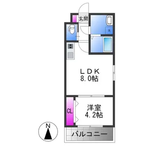 H−maison大蓮南Ⅱ【3階】の間取り