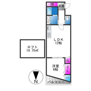 エイトフォレスト森ノ宮【7階】の間取り