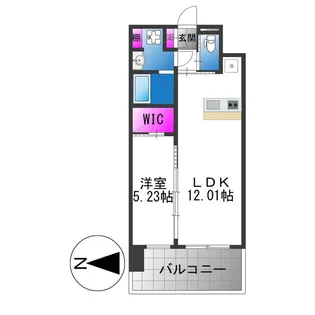 プレジオ玉造【5階】の間取り