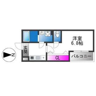 アプローズ新深江【1階】の間取り
