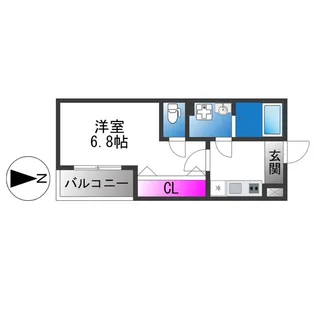 アプローズ新深江【2階】の間取り