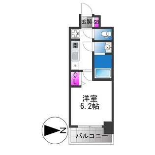 プレリス北巽駅前ラバルス【9階】の間取り