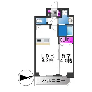 プレリス北巽駅前ラバルス【8階】の間取り