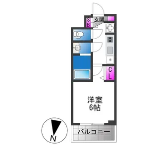 プレリス大阪今里サヴィア【7階】の間取り