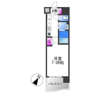 Luxe大阪城南【12階】の間取り