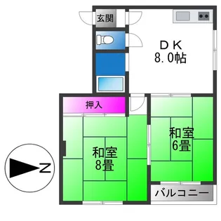 ジョイフリー富士【3階】の間取り